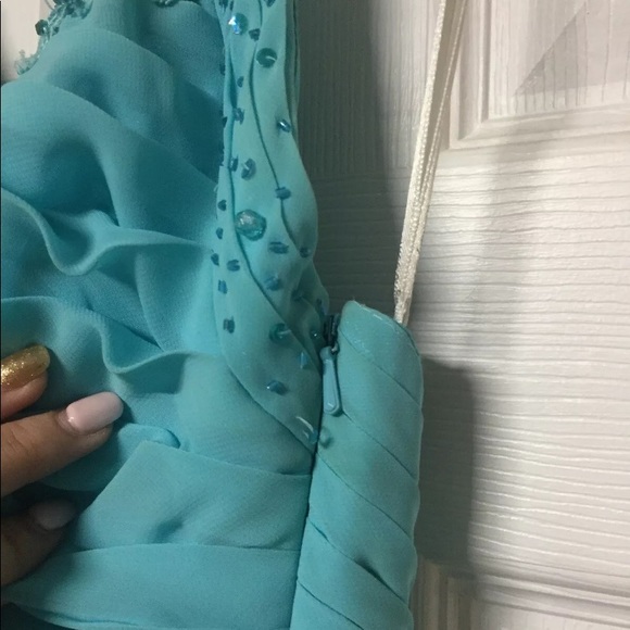 •Alyce Designs• Turquoise Prom Dress - Picture 3 of 8